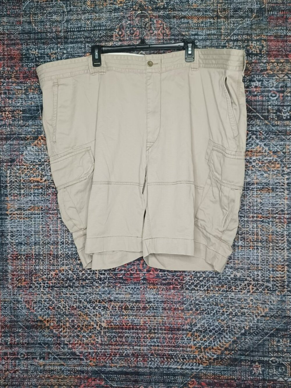 POLO Ralph Lauren mens solid tan flap chino cargo shorts 52B BIG NWT